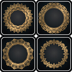 royal art circle border template. luxury mandala circle elements.