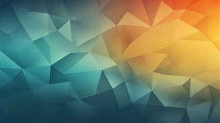 Obraz premium Oceanic Prism: A Deep Dive into Teal and Yellow Geometry 
