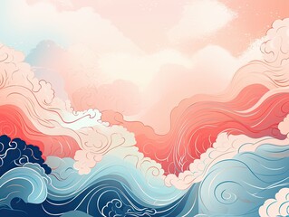 Fototapeta na wymiar Wave abstract background illustration design