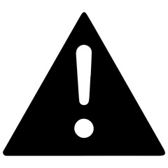 Black line Exclamation mark in triangle symbol icon outline hazard warning sign, careful, attention, danger warning sign. Vector Illustration - obrazy, fototapety, plakaty