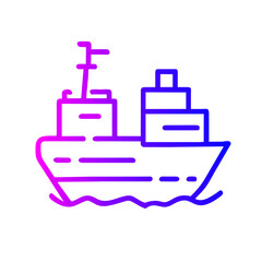 Obraz premium Shipping Ship Icon: Symbol of Transportation and Logistics