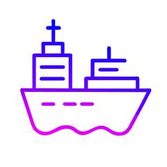 Obraz premium Shipping Ship Icon: Symbol of Transportation and Logistics