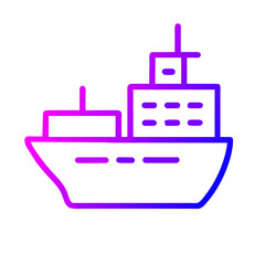Fototapeta premium Shipping Ship Icon: Symbol of Transportation and Logistics