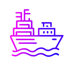 Obraz premium Shipping Ship Icon: Symbol of Transportation and Logistics