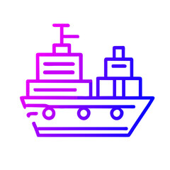 Obraz premium Shipping Ship Icon: Symbol of Transportation and Logistics