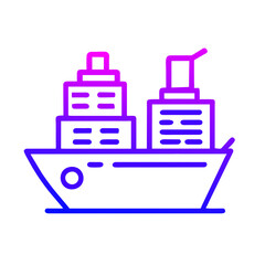 Obraz premium Shipping Ship Icon: Symbol of Transportation and Logistics
