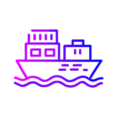 Shipping Ship Icon: Symbol of Transportation and Logistics