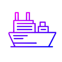 Shipping Ship Icon: Symbol of Transportation and Logistics