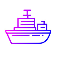 Obraz premium Shipping Ship Icon: Symbol of Transportation and Logistics