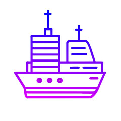 Shipping Ship Icon: Symbol of Transportation and Logistics