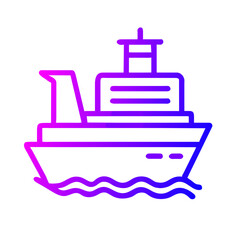 Obraz premium Shipping Ship Icon: Symbol of Transportation and Logistics