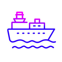 Fototapeta premium Shipping Ship Icon: Symbol of Transportation and Logistics