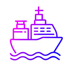 Obraz premium Shipping Ship Icon: Symbol of Transportation and Logistics
