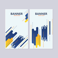 colorful abstract shape banner design