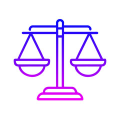 Scale of Justice Flat Icon: Ideal for Apps and Websites