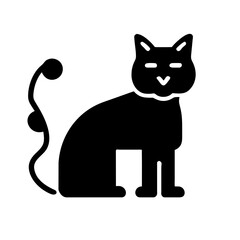 Cat Silhouette Icon: Simple and Elegant Representation of a Feline Figure




