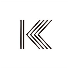 Print design the letter K logo for your brand and company name