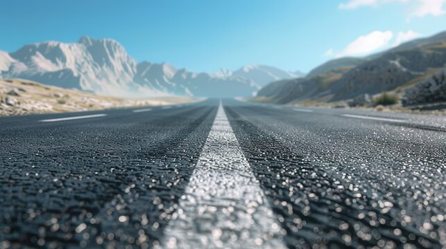 Empty Asphalt Road. Goal, Path, Adventure, Journey, Direction, Process, Destination
