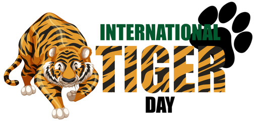 Fototapeta premium Vector graphic of a tiger for wildlife conservation event