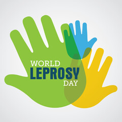 World leprosy day vector illustration. Leprosy day themes design concept with flat style vector illustration. Suitable for greeting card, poster and banner. Suitable for business asset design