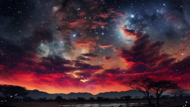 an extraordinary astrophotography image of celestial. seamless looping overlay 4k virtual video animation background 
