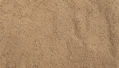 Sandy dry brown texture background top view.
