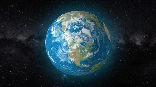 Cinematic video background showcases Realistic Globe rotating, zooming in on Canada country | realistic Earth rotating and zooming in on Canada Country video background in 4K