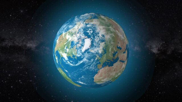 Cinematic video background showcases Realistic Globe rotating, zooming in on Iceland country | realistic Earth rotating and zooming in on Iceland Country video background in 4K