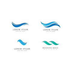 Fototapeta na wymiar Wave logo vector element symbol design