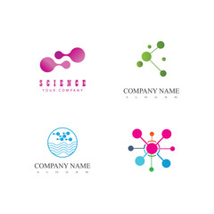 Molecule symbol logo template vector illustration design