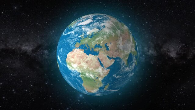 Cinematic video background showcases Realistic Globe rotating, zooming in on Israel, Jordan, Palestine countries | realistic Earth rotating and zooming in on Israel, Jordan, Palestine countries in 4K