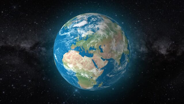 Cinematic video background showcases Realistic Globe rotating, zooming in on Turkey country | realistic Earth rotating and zooming in on Turkey Country video background in 4K