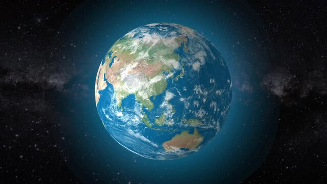 Cinematic video background showcases Realistic Globe rotating, zooming in on Taiwan country | realistic Earth rotating and zooming in on Taiwan Country video background in 4K - Powered by Adobe