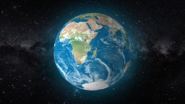 Cinematic video background showcases Realistic Globe rotating, zooming in on Madagascar country | realistic Earth rotating and zooming in on Madagascar Country video background in 4K