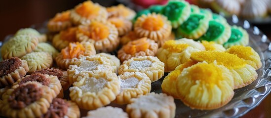 Fototapeta na wymiar Colorful of Thai sweetmeat in the market,Thailand