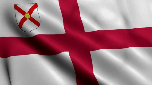 Flag of the Diocese of Rochester. Waving Fabric Satin Texture Flag of Diocese of Rochester 3D Illustration. Real Texture Flag of the Diocese of Rochester of the Church of England Banner Collection