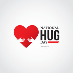 National hug day vector illustration. Hug Day themes design concept with flat style vector illustration. Suitable for greeting card, poster and banner. Suitable for business asset design