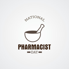 National Pharmacist day Vector Illustration. Pharmacist Day themes design concept with flat style vector illustration. Suitable for greeting card, poster and banner. Suitable for business asset design