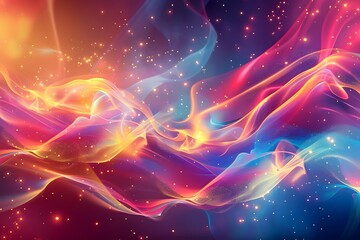 Fototapeta premium Abstract colorful blue starlight wave abstract background