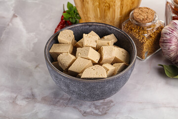 Vegan cuisine - organic tofu cheese
