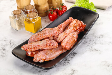 Marinated Duck wings for barbecue