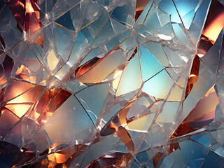 Abstract background of broken colorful glass