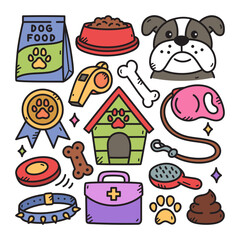 Dog Pet Doodle Vector Illustration