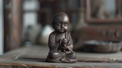 Buddha statue in the garden. Selective focus and shallow depth of field