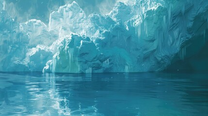 Ice structure background. Generative AI