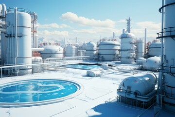 Advanced technology and infrastructure for carbon capture and storage depicted visually