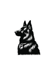 German Shepherd Majesty: Illustration of a Noble and Loyal Guardian