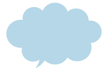もくもくした雲の様なシンプルな吹き出しのベクターイラスト