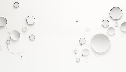 White abstract background with circles.