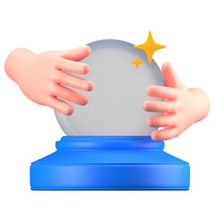 Hand Gesture Hold Crystal Fortune Hobby